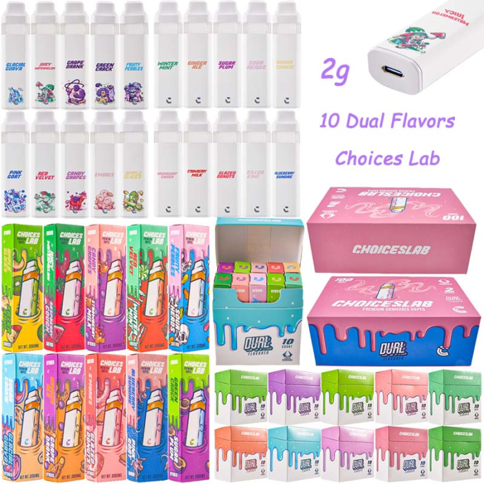 VAPEChoice Lab Disposable: Everything You Need To Know (2025 Update)choices lab g empty disposable vape no central post dual flavors with box
