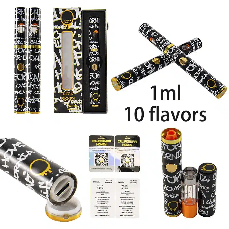 usa stock california honey diposable vape pens g ml thick oi