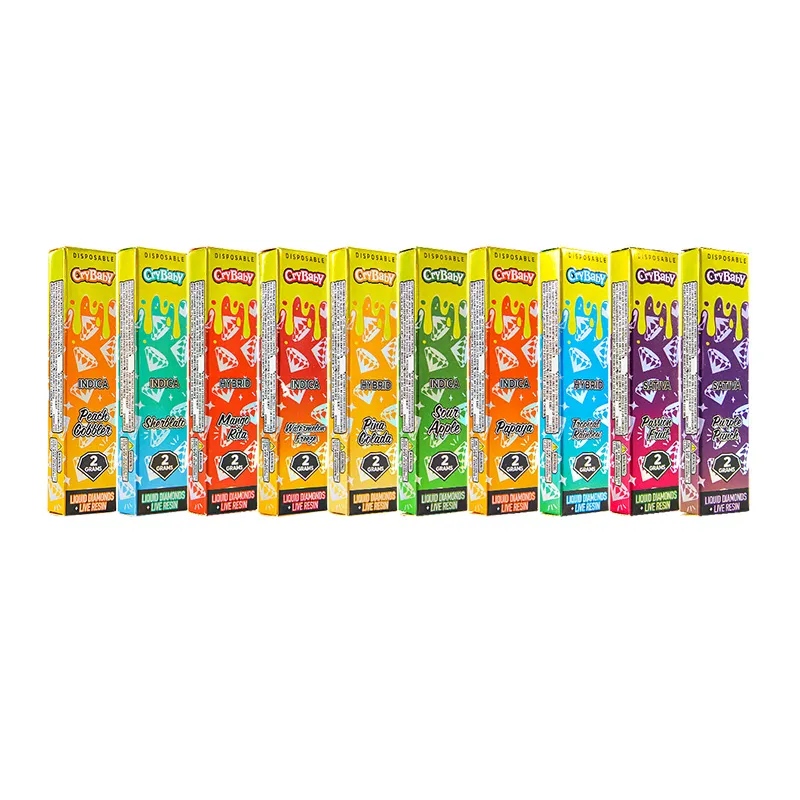usa stock crybaby disposable mg gram ml g vape pen empty strains